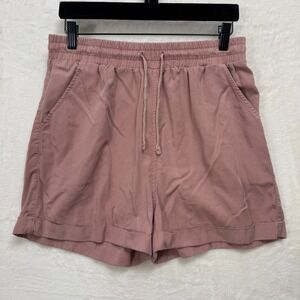 Universal Thread Shorts Womens S Mauve Pink Lyocell Pull On Elastic Waist Cuffed